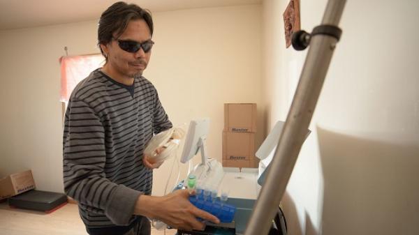 Thumbnail image of Jeremy, Blind Patient Gaining Freedom with At-Home Dialysis Machine